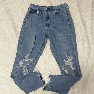 American eagle distressed mom jeans.